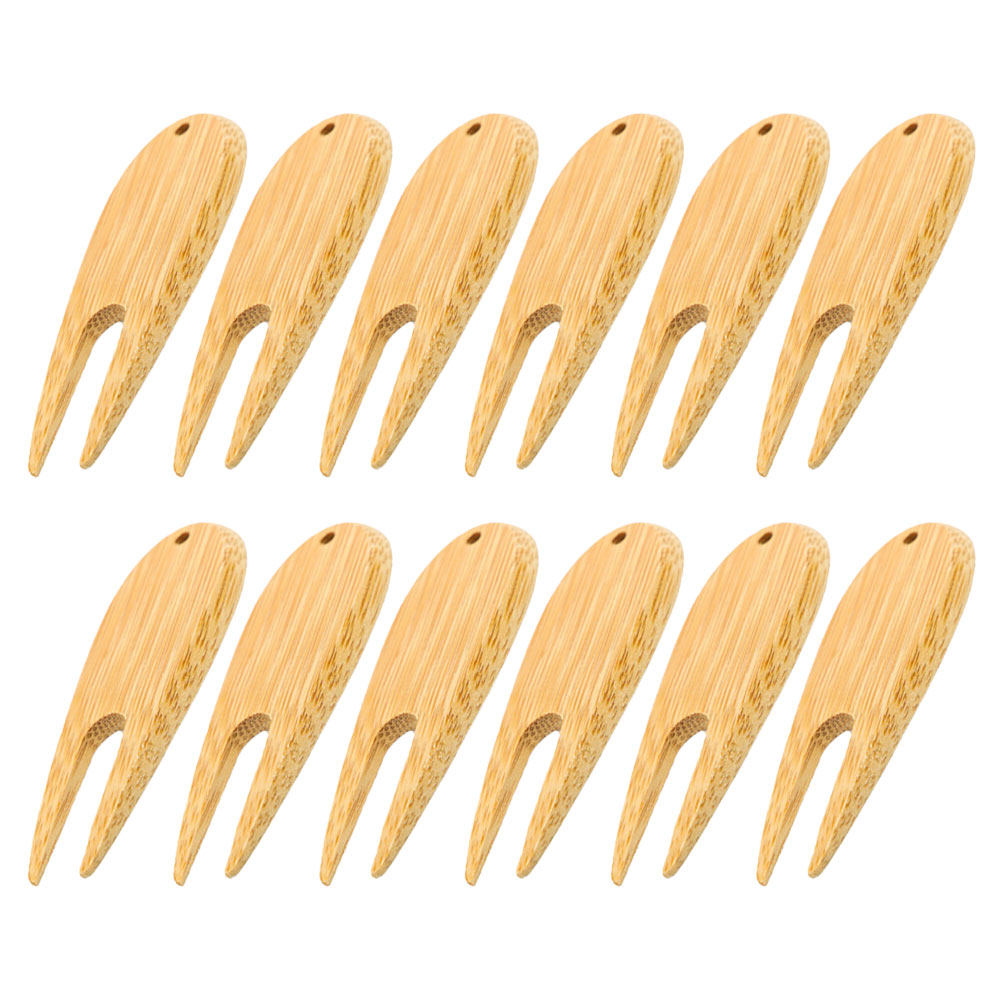 Divot Repair Tool - 12 stuks houten golf divot-reparatietool, draagbaar