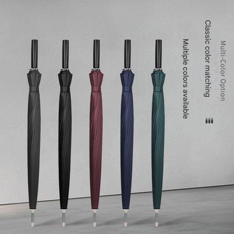 Golf Umbrella Large - ﻿ 24-delige beenversterkte zwarte paraplu met