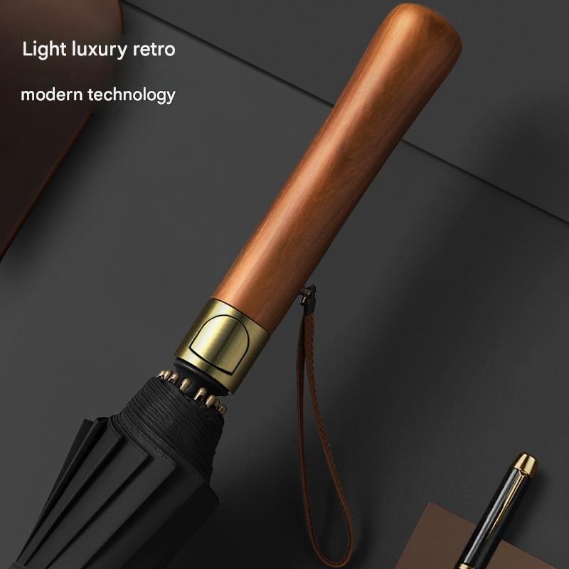 Golf Umbrella Large - 16-ribben golfparaplu met houten handvat, grote