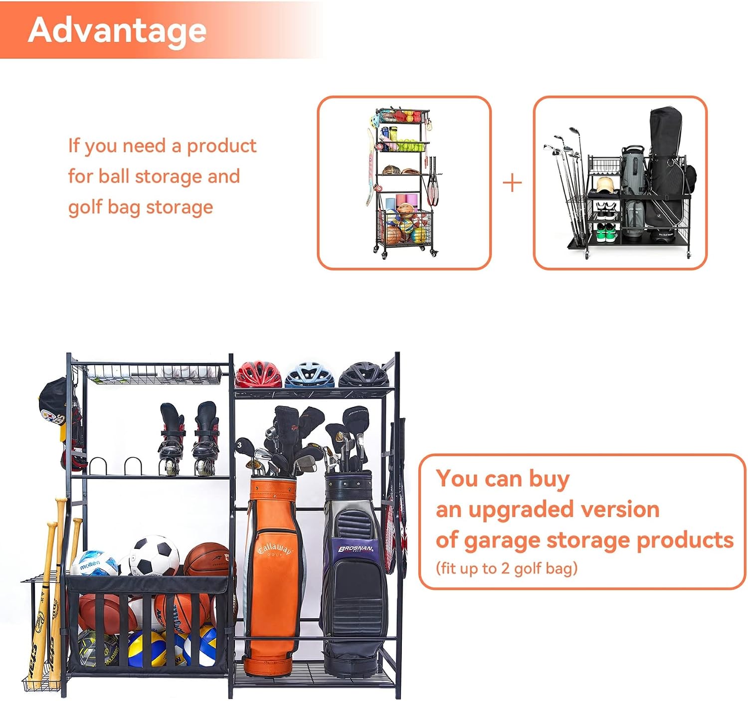 Garage sportartikelen opbergre - Golf Equipment Organizer For Garage recensie en prijs