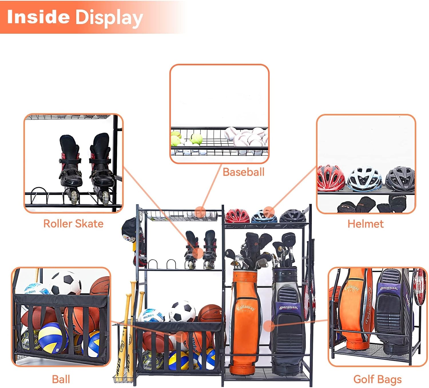 Garage sportartikelen opbergre - Golf Equipment Organizer For Garage recensie en prijs
