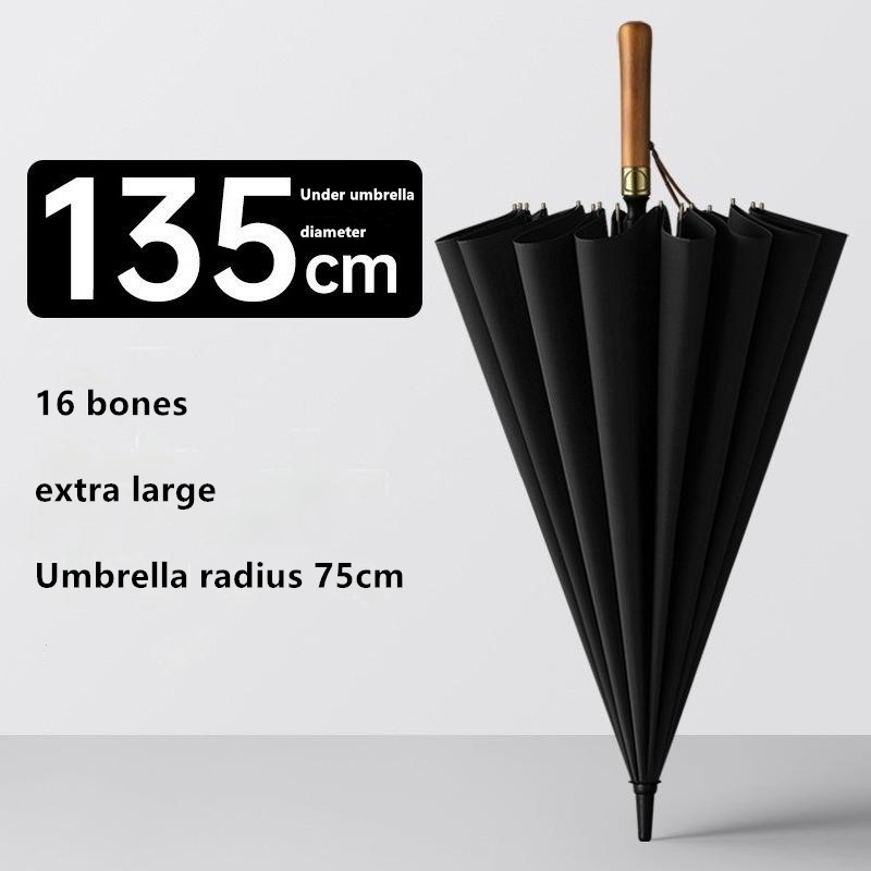 16-ribben golfparaplu met hout - Golf Umbrella Large recensie en prijs