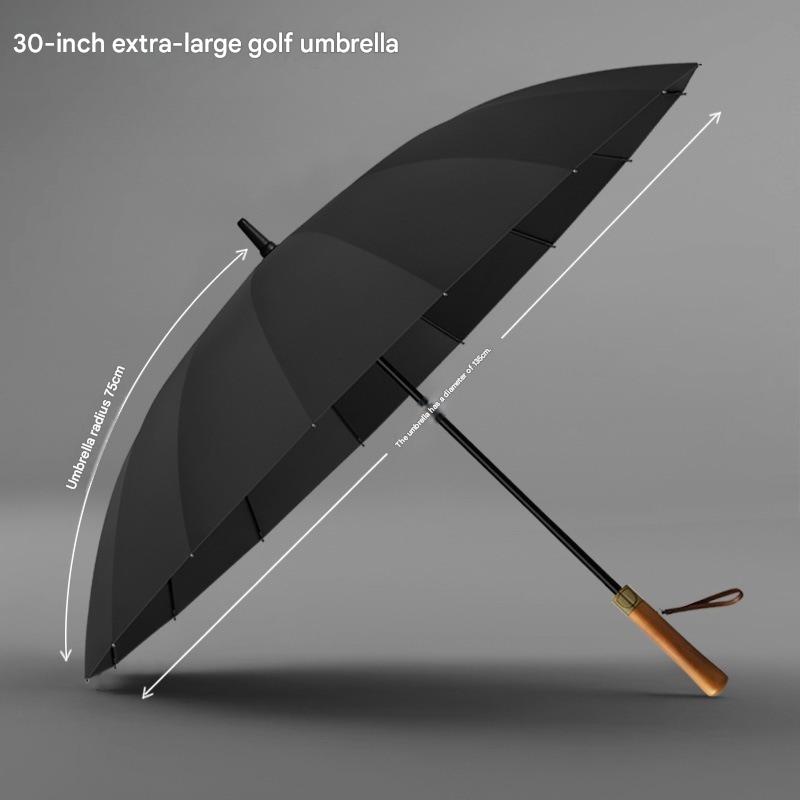 16-ribben golfparaplu met hout - Golf Umbrella Large recensie en prijs