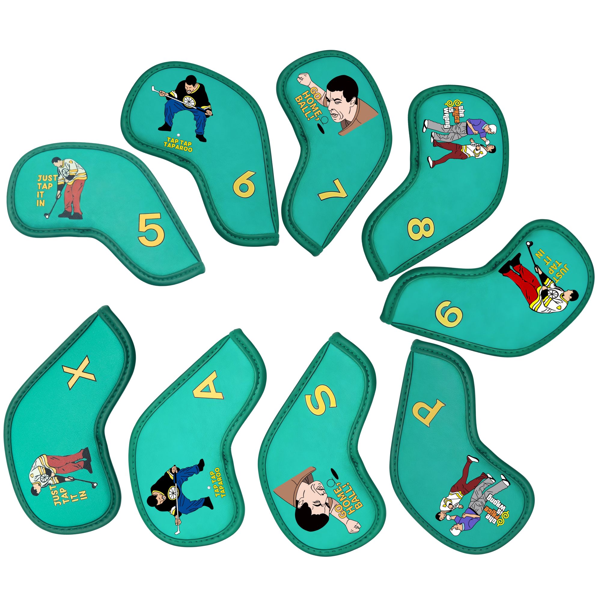9 stuks golfijzerhoezen met gr - Golf Equipment Organizer recensie en prijs